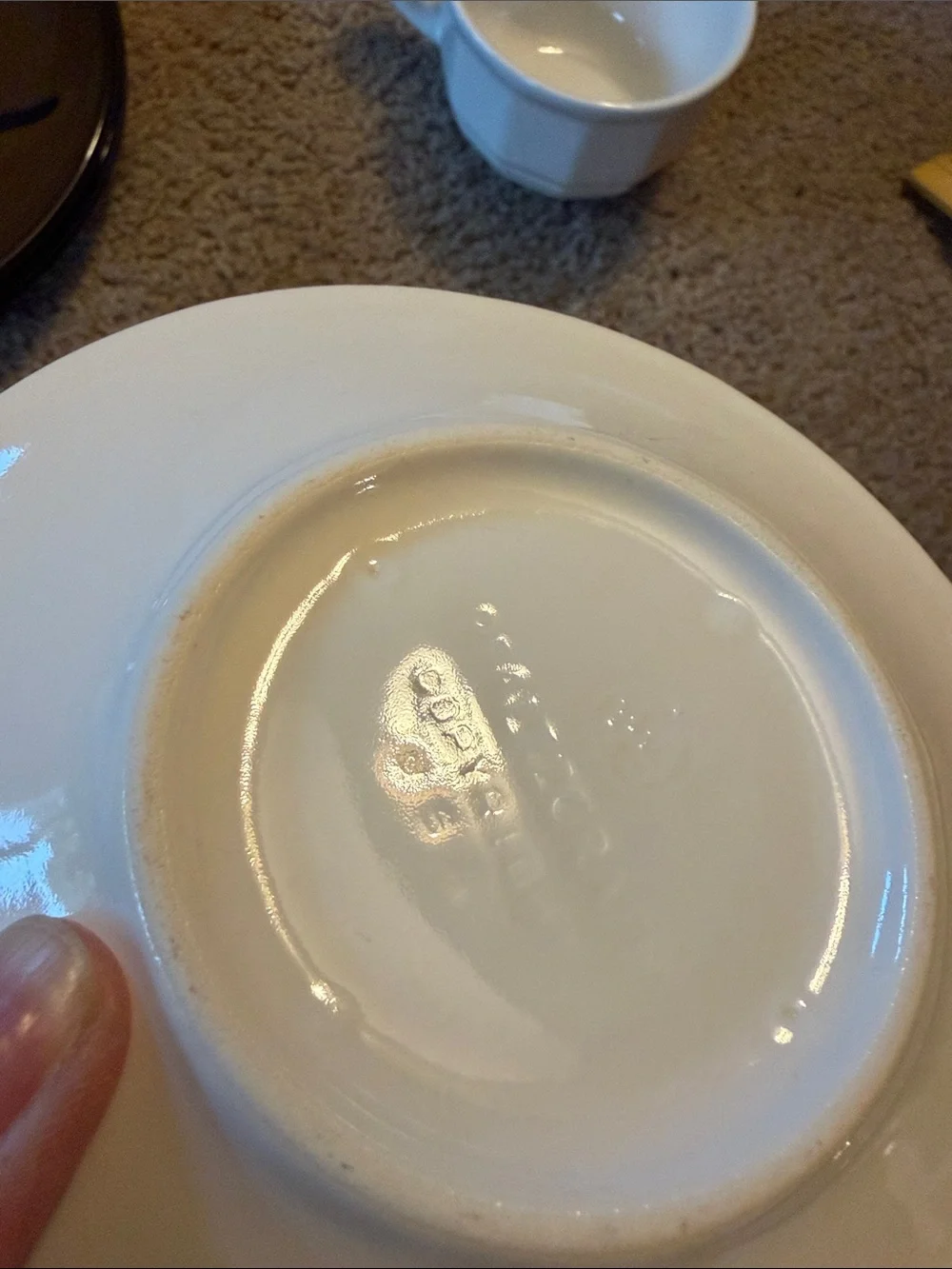 Pristine Vintage 80’s Pfaltzgraff Heritage Copyright USA Coffee Mug & Saucer set